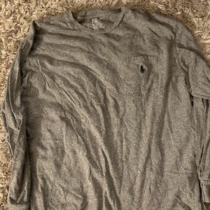 Gray Ralph Lauren Long Sleeve T